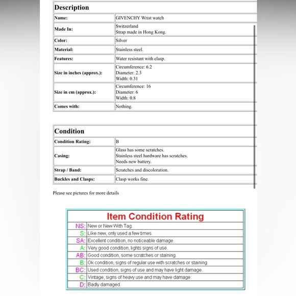 Givenchy Silver Stainless Steel Watch - Picture 10 of 10